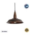 GLOBOSTAR® RAY 01047 Vintage Κρεμαστό Φωτιστικό Οροφής με Ντουί 1 x E27 AC 220-240V IP20 - Χάλκινο - Μ26 x Π26 x Υ20cm
